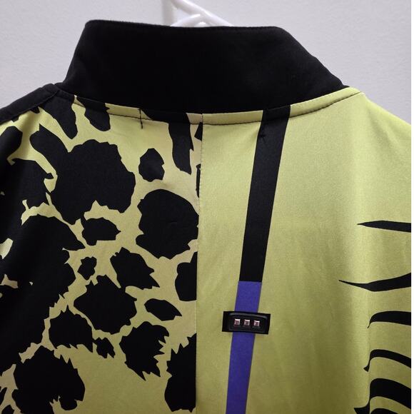 Jamie Sadock Yellow & Black Golf Tennis Women's XLarge Short Sleeve Zipper Shirt - Picture 8 of 11